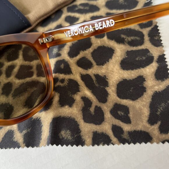 Veronica Beard Jane Square Frame Sunglasses Honey NWB